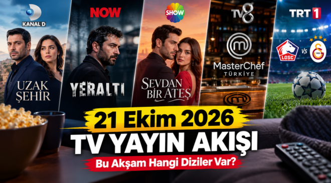 21 Ekim 2026 TV Yayın Akışı: Bu Akşam Hangi Diziler ve Programlar Var?